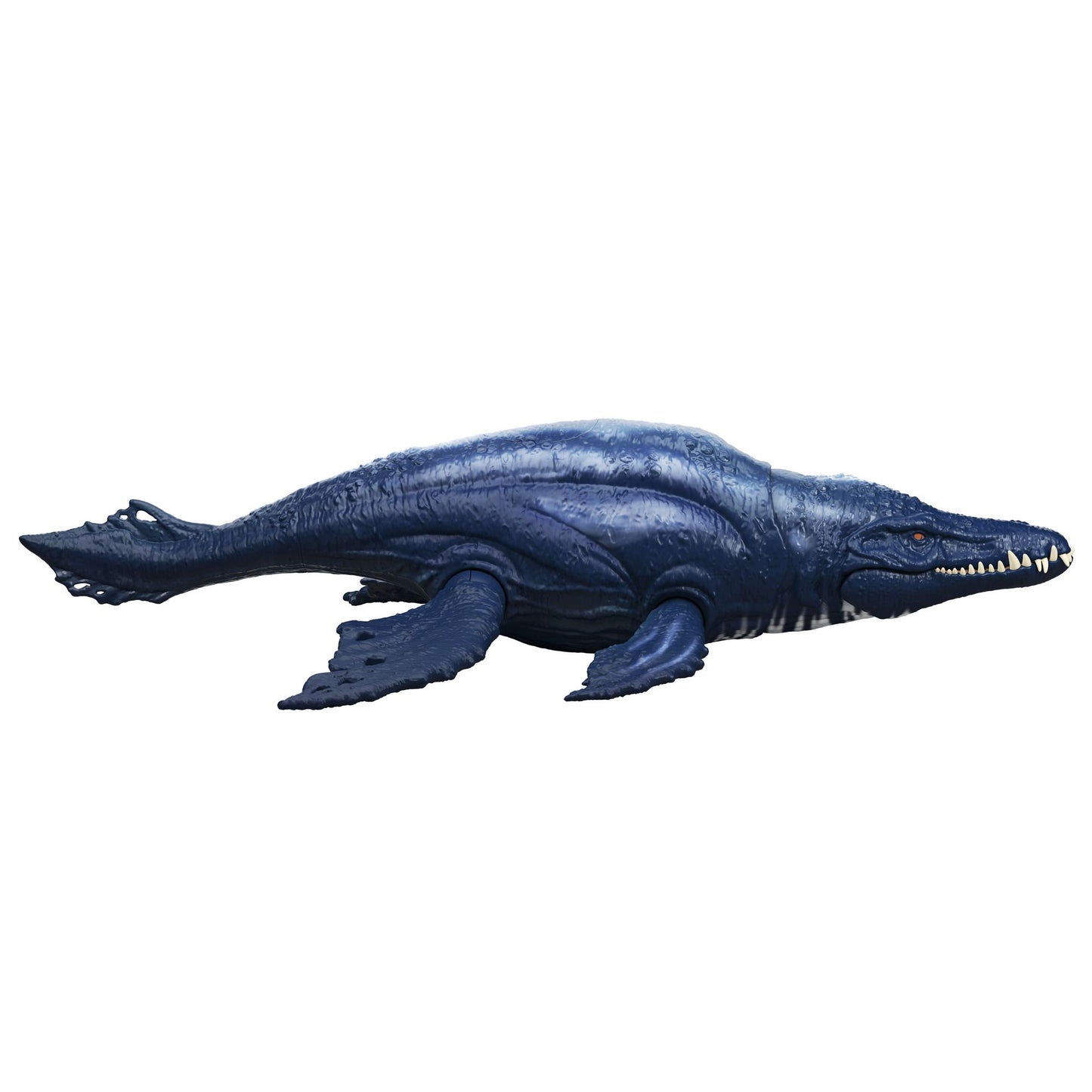 Blue dinosaur-like creature model on a white background