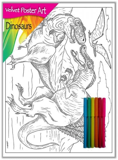 VELVET POSTER ART DINOSAURS