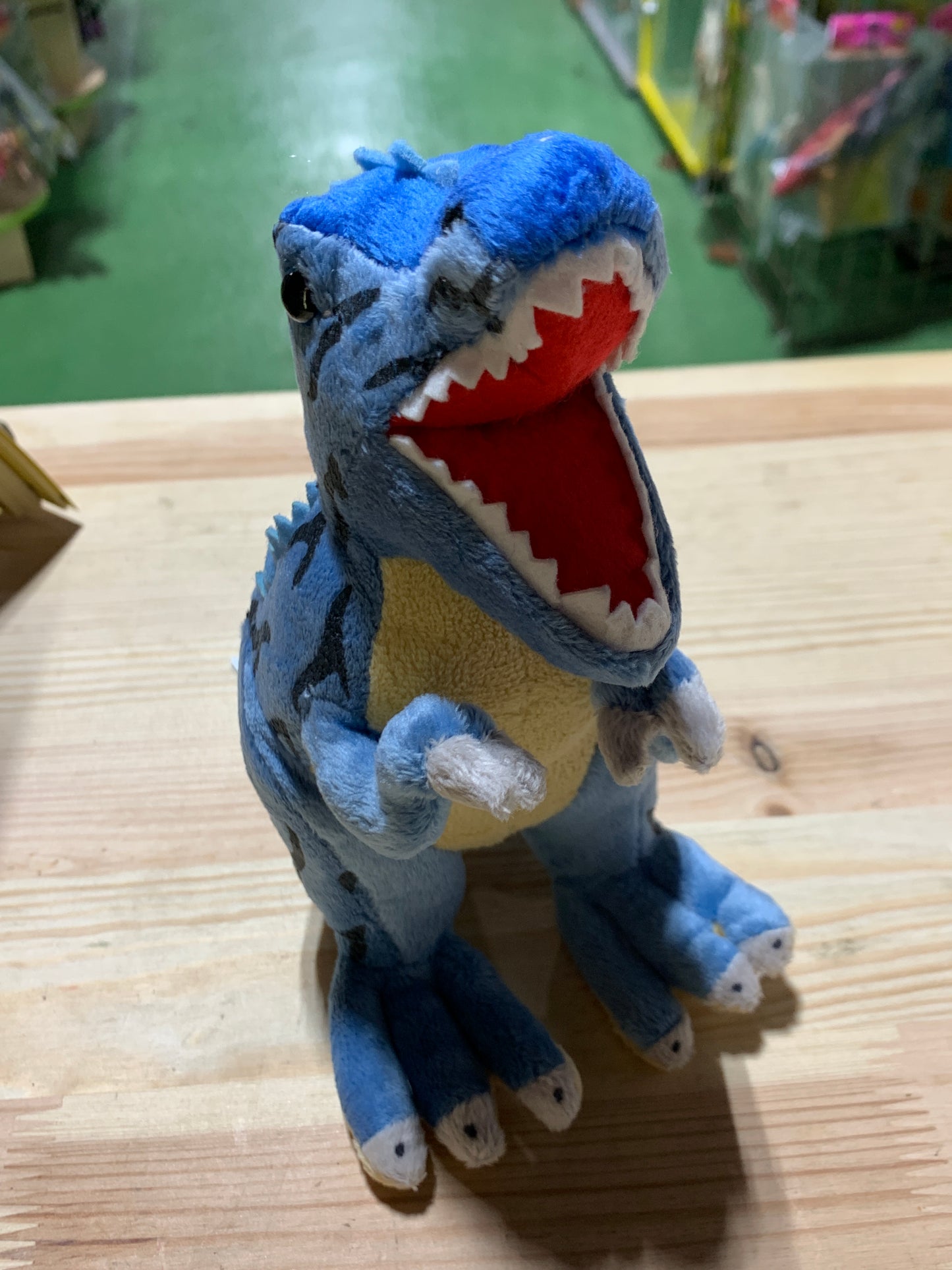12” blue plush Tyrannosaurus rex