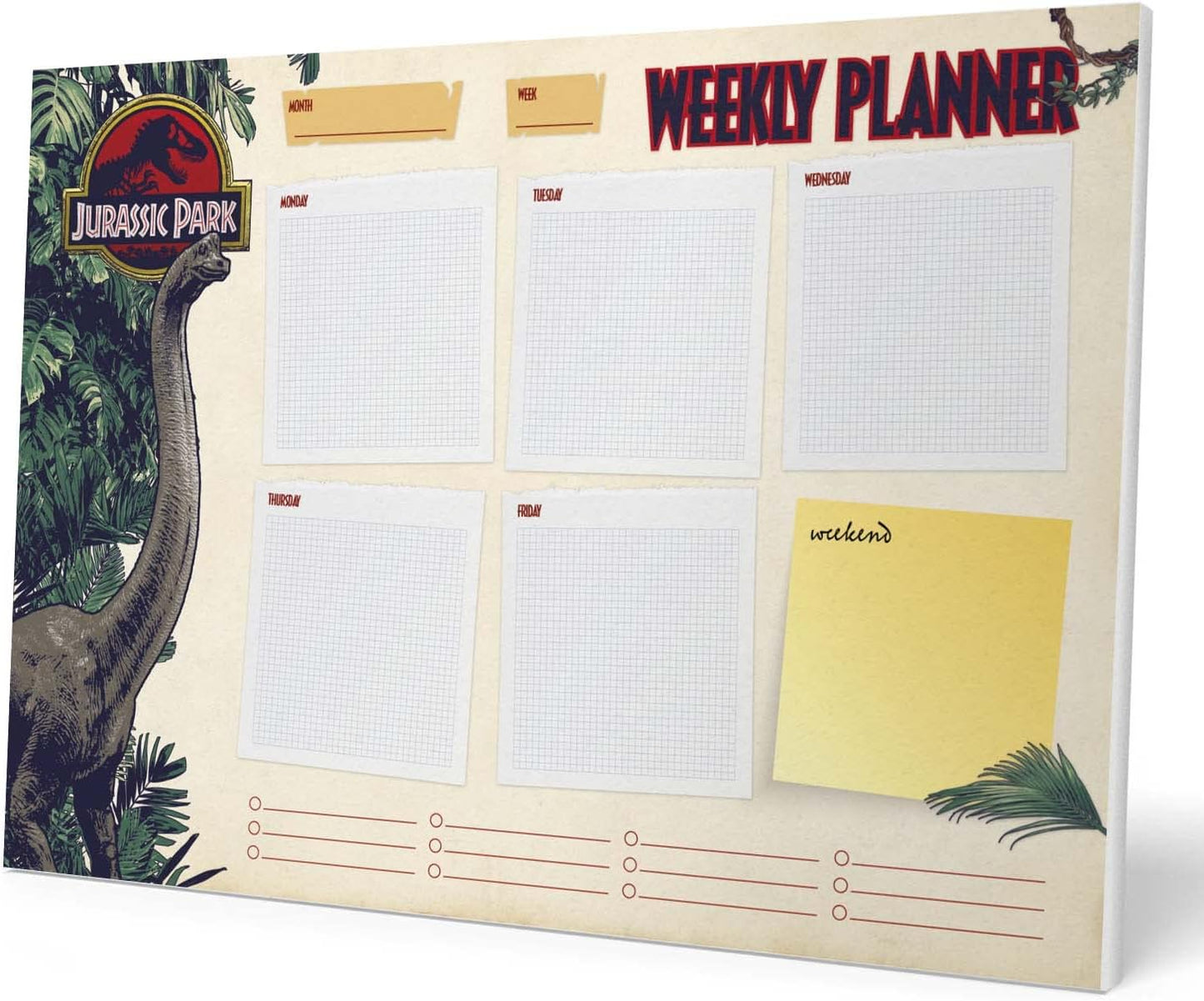 Official Jurassic Park Weekly Planner A4