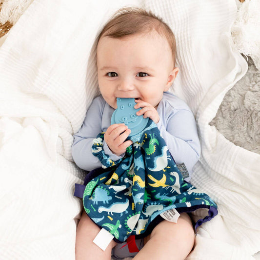 Cheeky Chompers Baby Comforter with Teether, Baby Dino