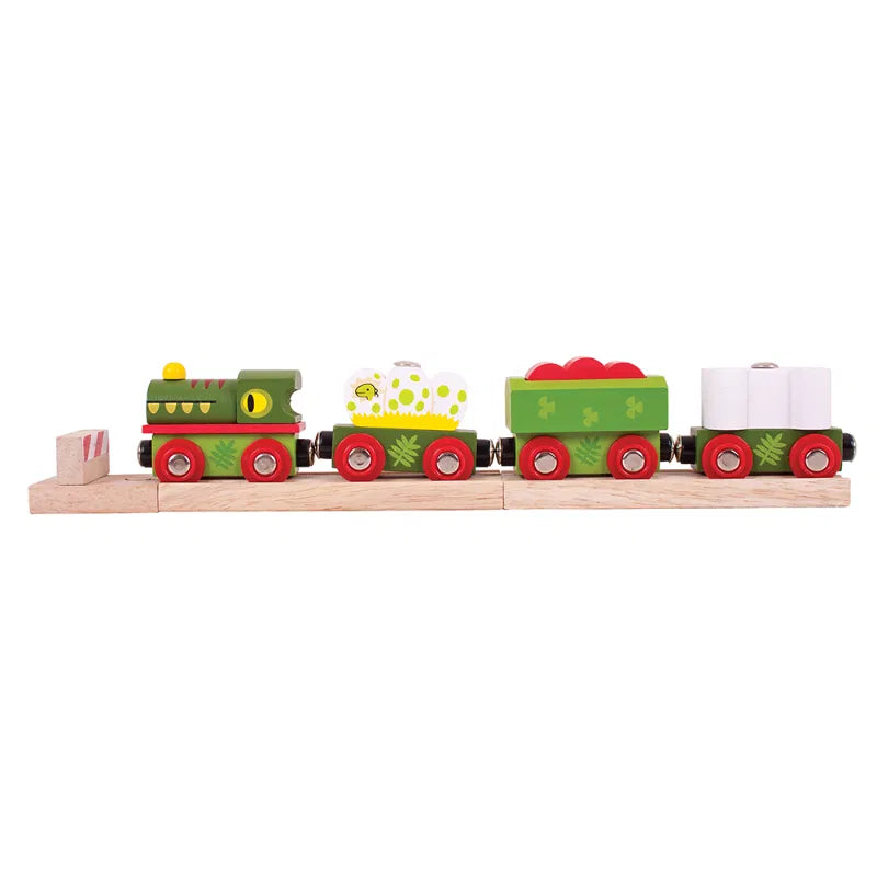 BigJigs Rail - Dinosaur Railway Engine and Carriages