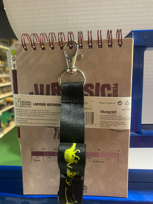 NHM Jurassic Period Lanyard Notebook