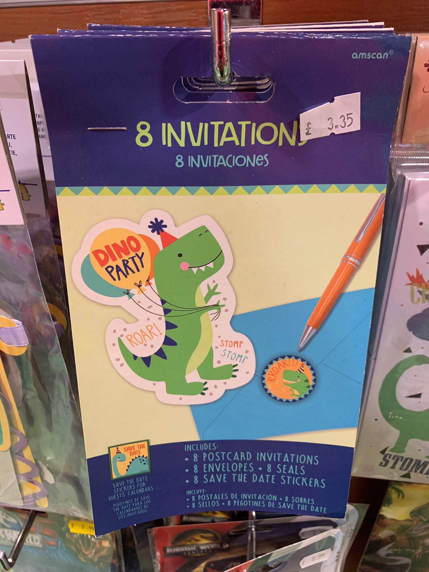 Party invitations and stickers