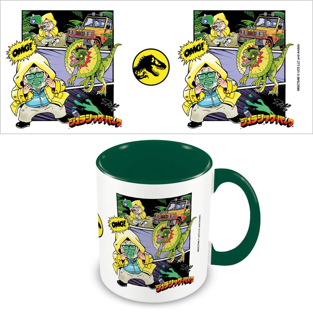 Jurassic (In Your Face Anime) Dark Green Mug 11oz/315ml