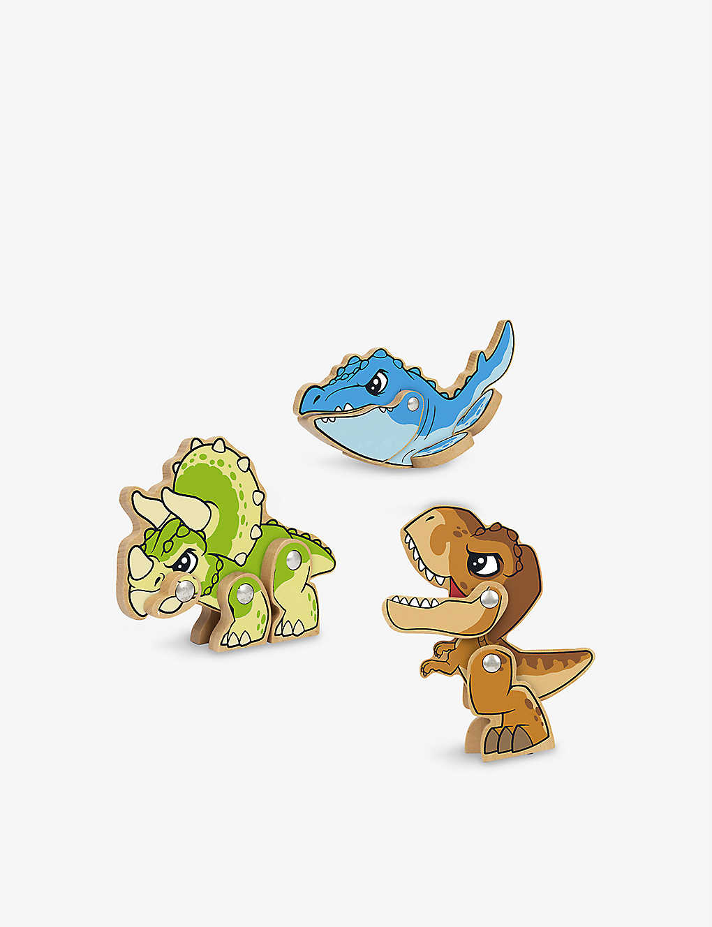 Jurassic World Wooden Dinosaurs 3 Pack