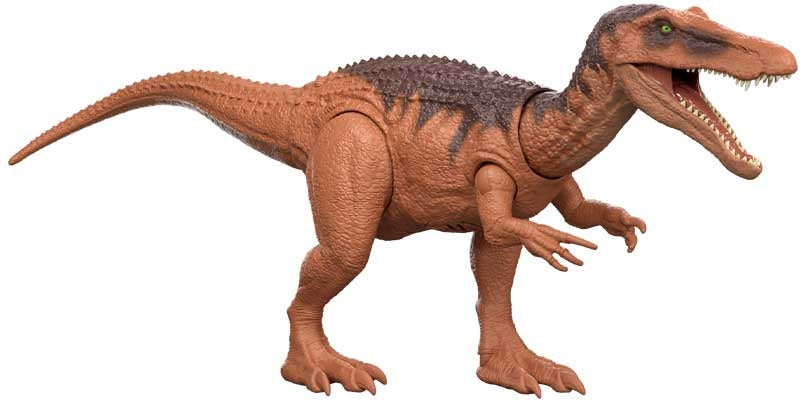 Toy dinosaur figure on a white background