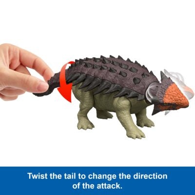 Jurassic World Rebirth Wild Roar Dinosaur Action Figure Ankylosaurus