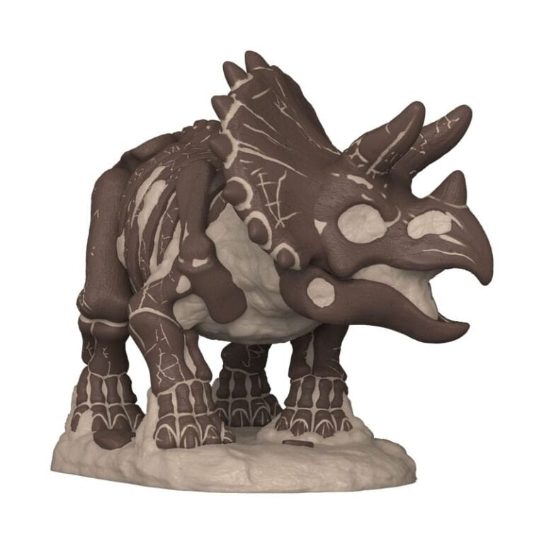Dinosaur-like figurine with brown and beige color scheme on a white background
