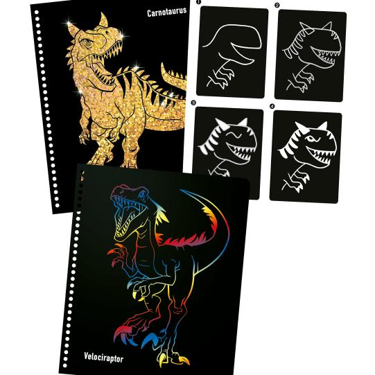 Dino world mini magic scratch book