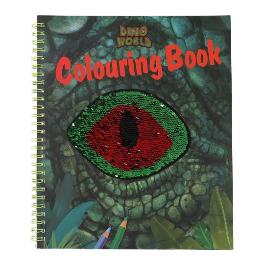 Dino World Colouring Book With Reversible Seqins