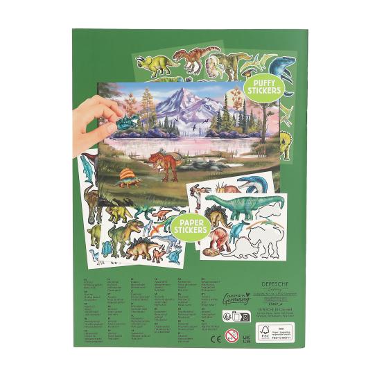 Dino world with puffy stickers