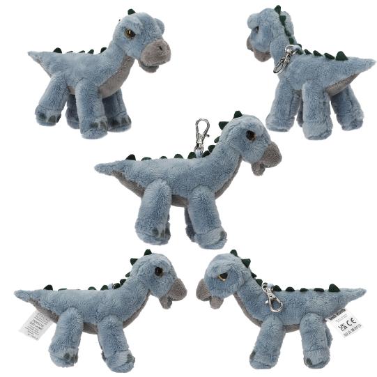 Dino World Plush Dino Charm with Metal Caribiner
