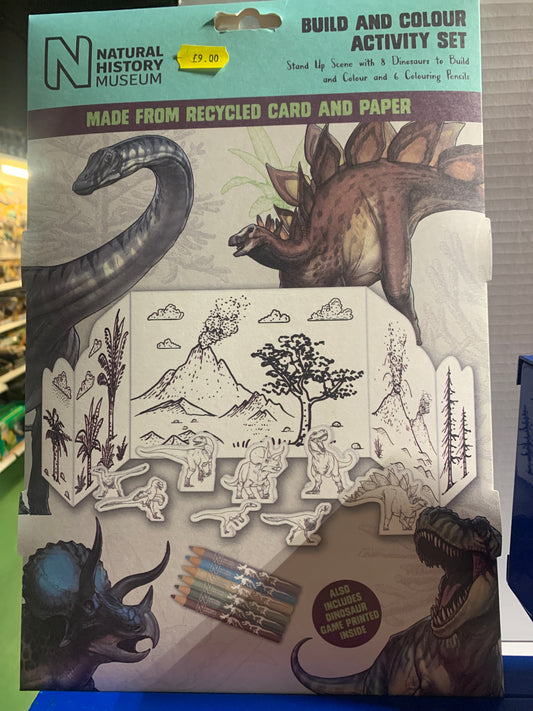 NHM Dinosaur build and colour activity set