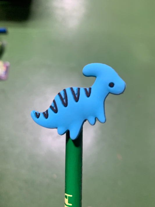 Dinosaur pencil with pvc topper