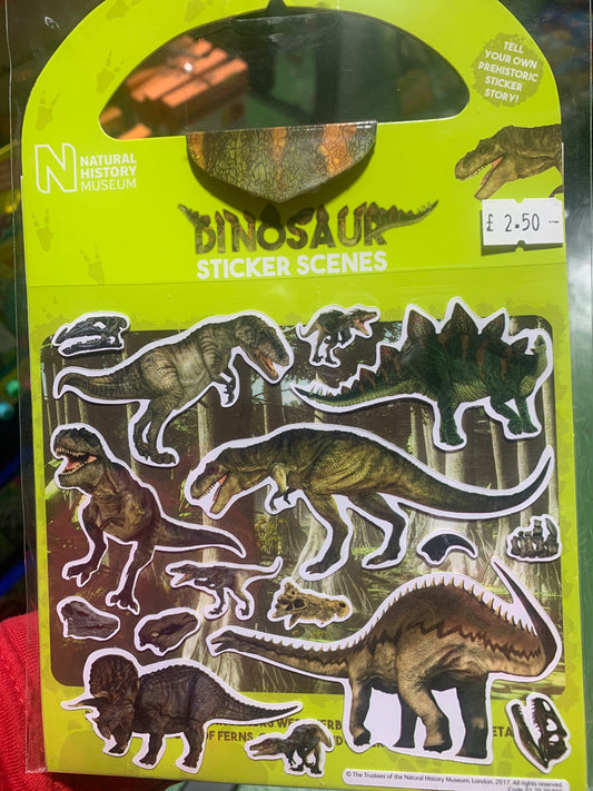 Natural History Museum Dinosaur Sticker Scene