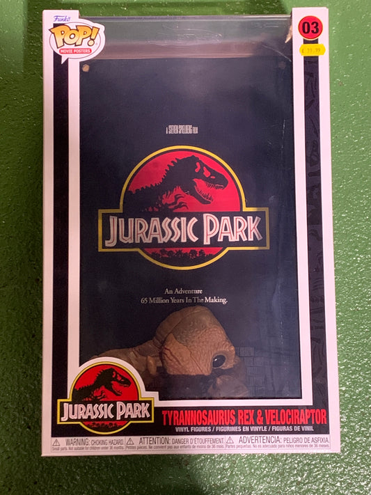 Funko 03 Jurassic Park  Poster T Rex & raptor