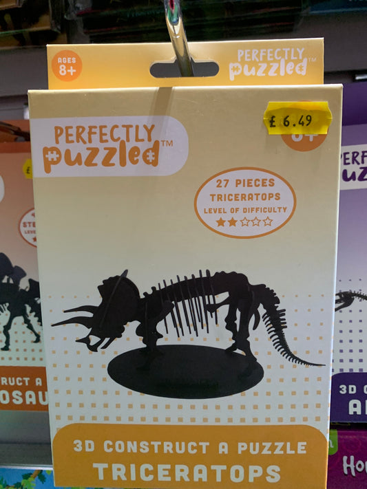 Triceratops 3D Construct A Puzzle