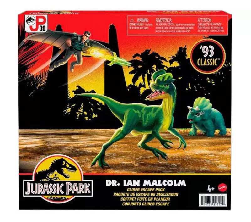 JURASSIC PARK DR. IAN MALCOLM GLIDER ESCAPE PACK 93 CLASSIC