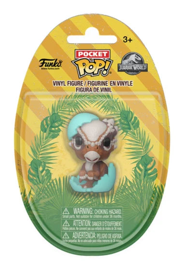 Funko Pocket Pop! vinyl figure packaging with palm leaves on a yellow and green background