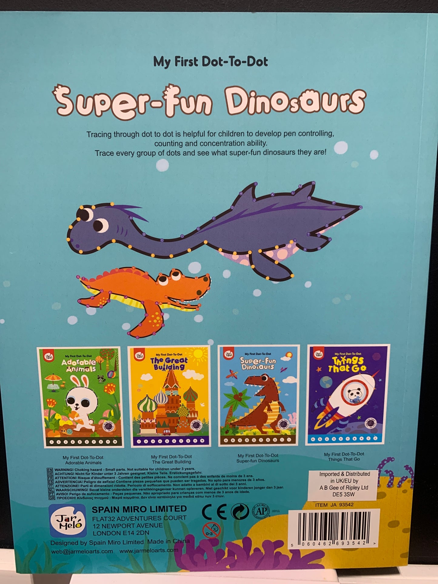 My first dot to dot Super Fun Dinosaurs