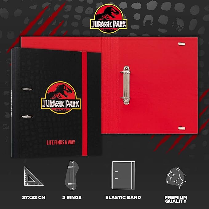 Jurassic Park 2 Ring Binder - Premium A4 Folders Ring Binder