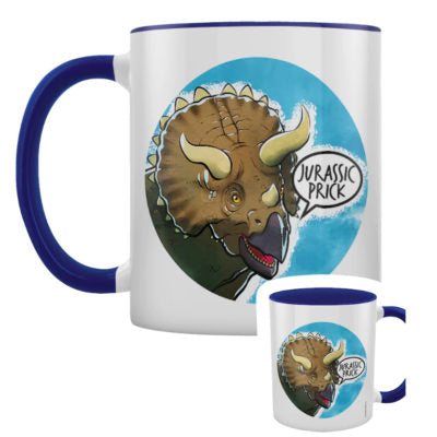 Cute But Abusive Dinosaurs - Jurassic Pr*ck Blue Inner 2-Tone Mug