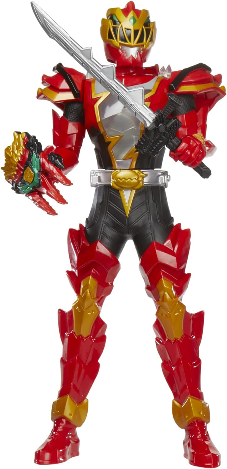 Power Rangers Dino Fury Spiral Strike Red Ranger 30-cm-scale Electronic Action Figure
