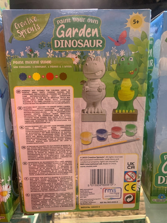 Paint Your Own Garden Dinosaur