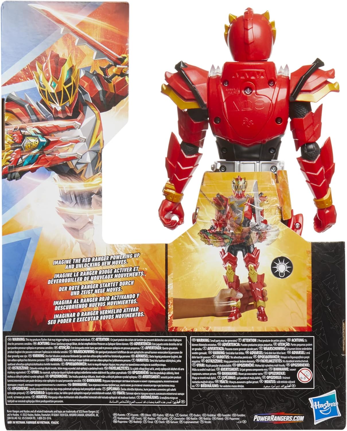 Power Rangers Dino Fury Spiral Strike Red Ranger 30-cm-scale Electronic Action Figure