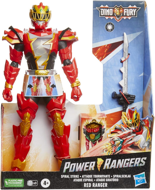 Power Rangers Dino Fury Spiral Strike Red Ranger 30-cm-scale Electronic Action Figure