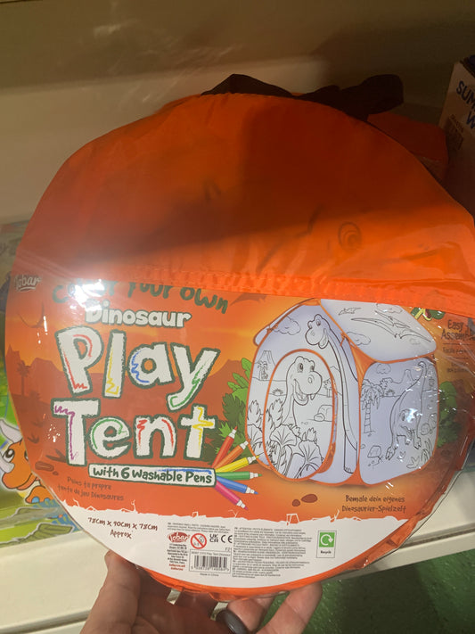 COLOUR YOUR OWN PLAY TENT - DINOSAUR