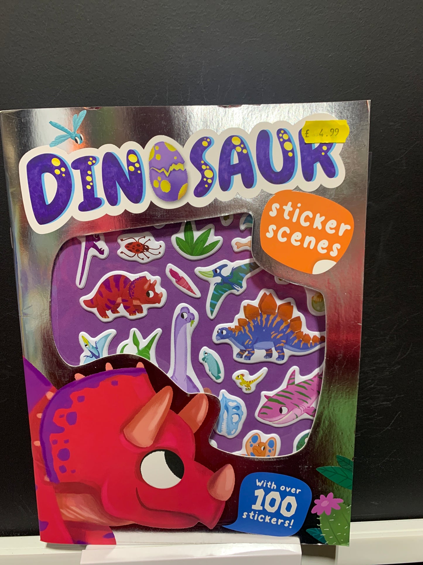 Dinosaur sticker scenes book