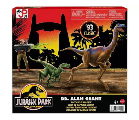 JURASSIC PARK DR. ALAN GRANT TACTICAL CLAW PACK 93 CLASSIC