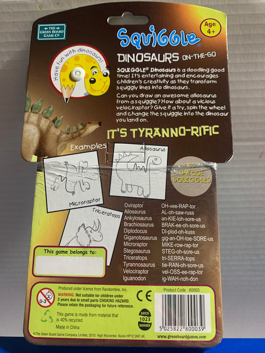 Squiggle Dinosaurs on the go