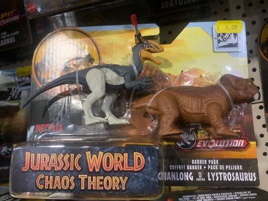 Jurassic World Chaos Theory Danger Pack Guanlong vs Lystrosaurus
