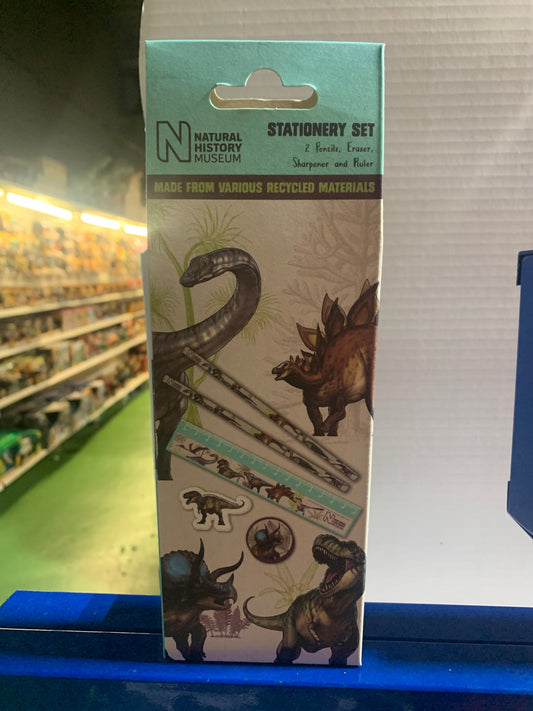 NHM Dinosaur essentials stationery set