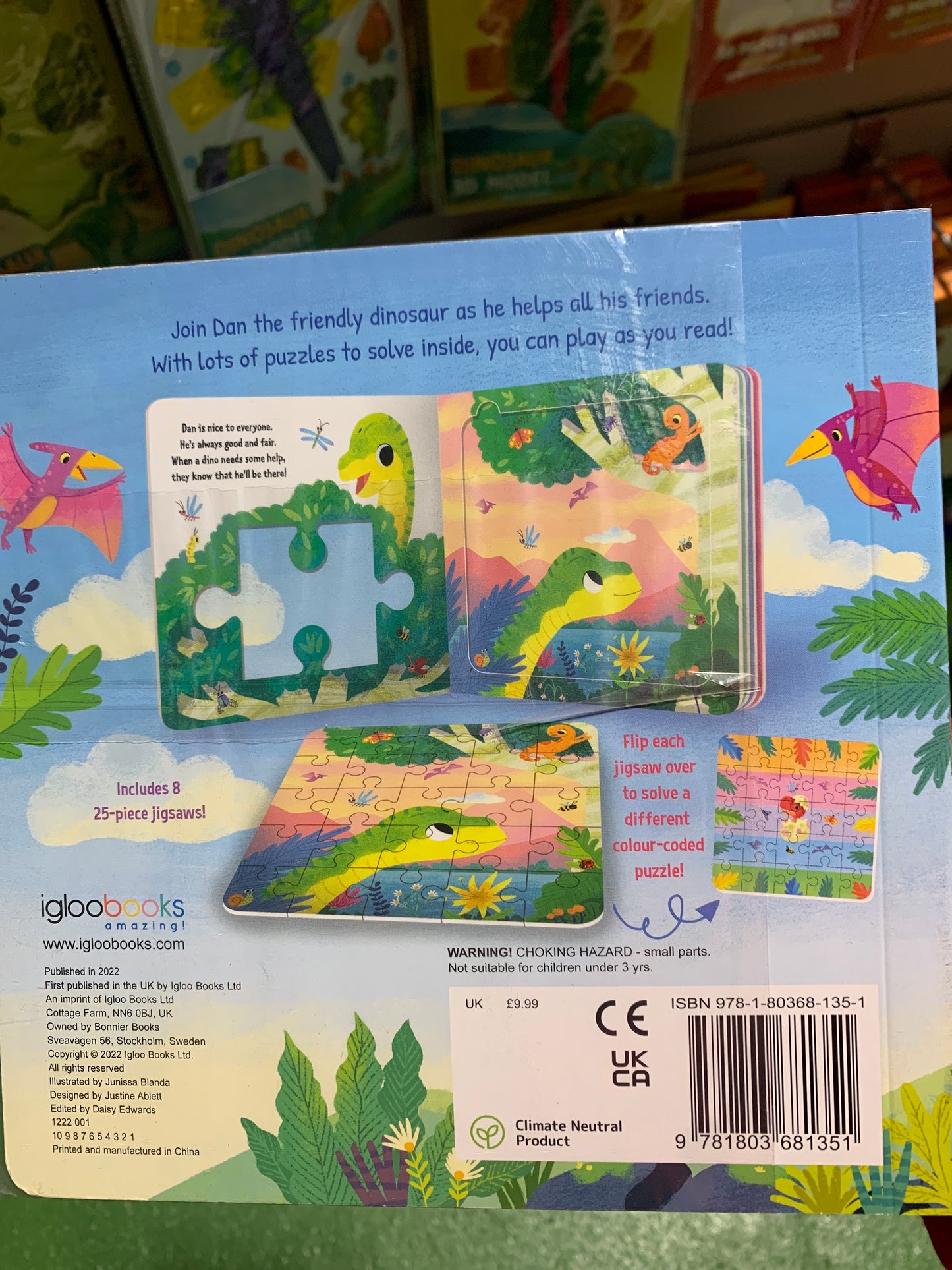 Dinosaur 8 Jigsaw Book