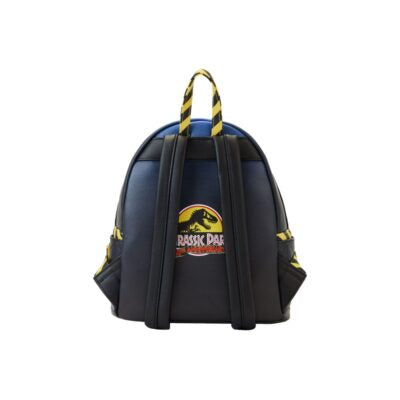 Backpack with a visible brand logo on a white background