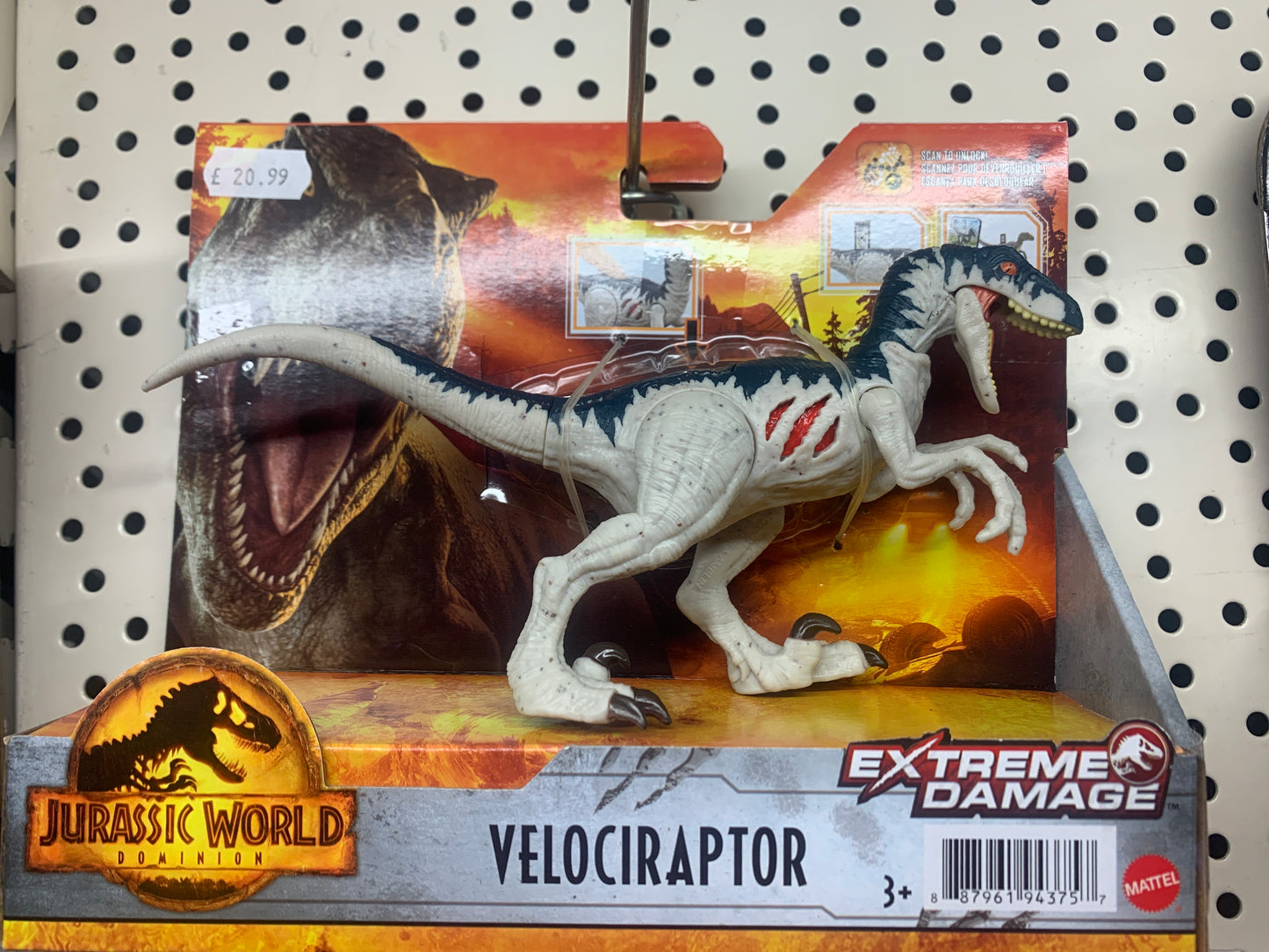 JURASSIC WORLD DOMINION EXTREME DAMAGE VELOCIRAPTOR