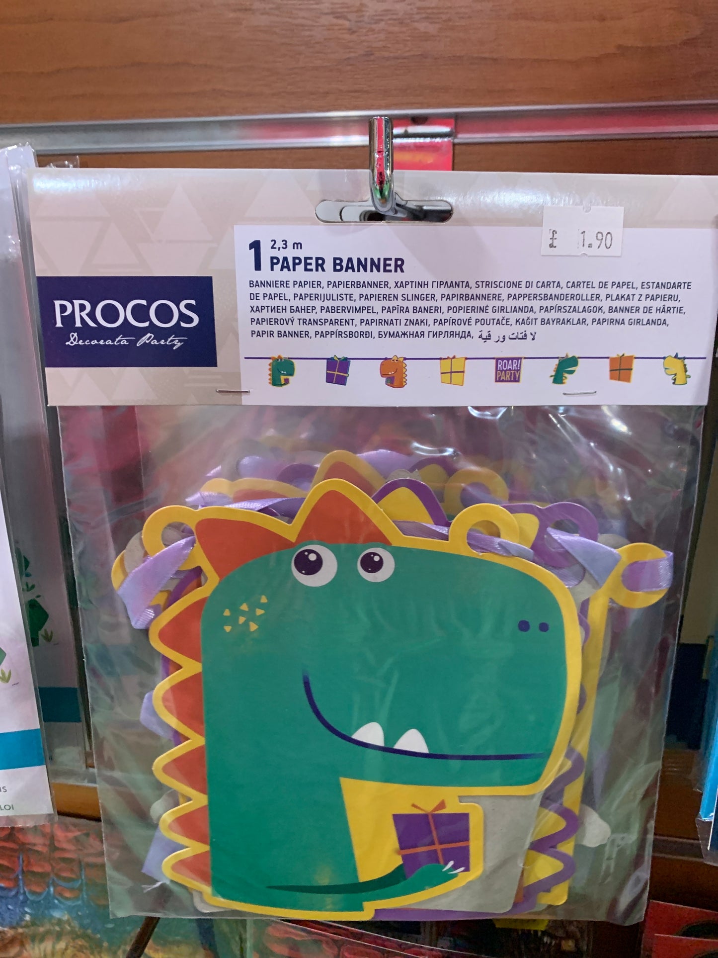 Dino paper banner
