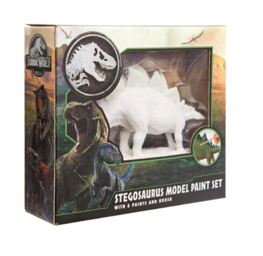 Jurassic World Stegosaurus Model Paint Set - 6 Paints and Brush
