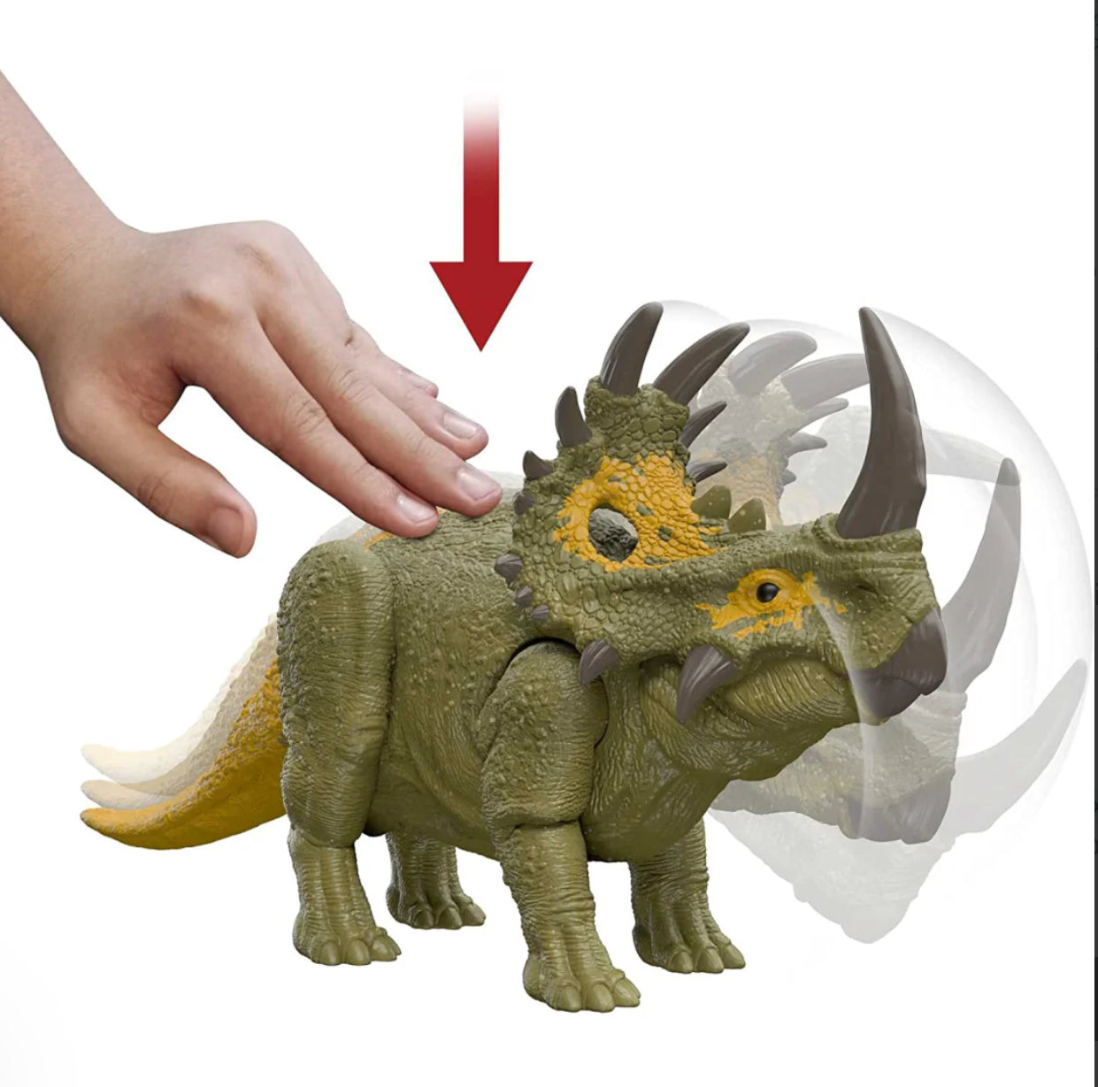 Jurassic World Dominion Roar Strikers Sinoceratops Dinosaur Action Figure