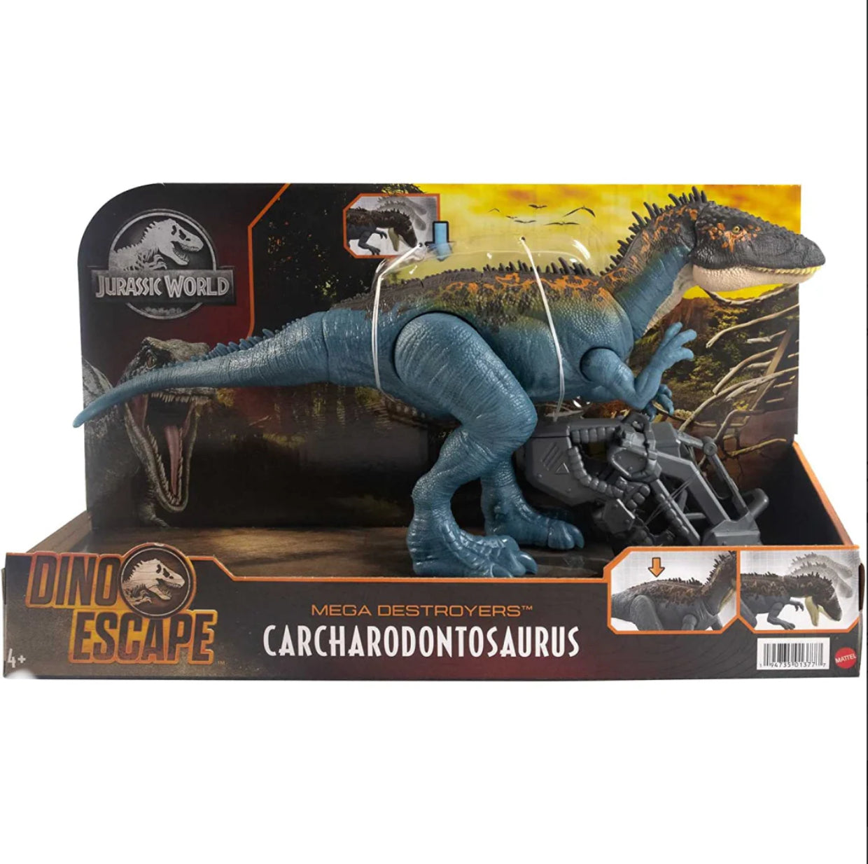 Jurassic World Dino Escape Mega Destroyers Carcharodontosaurus (Blue)