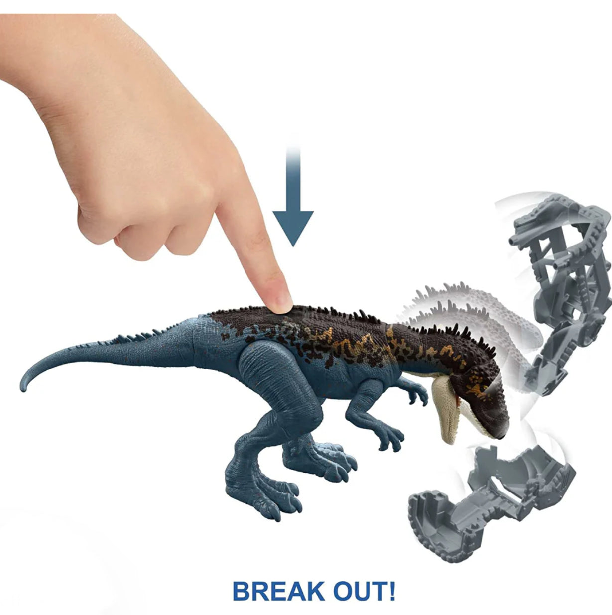 Jurassic World Dino Escape Mega Destroyers Carcharodontosaurus (Blue)
