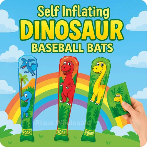 Self Inflating Dinosaur Baseball Bats 48cm