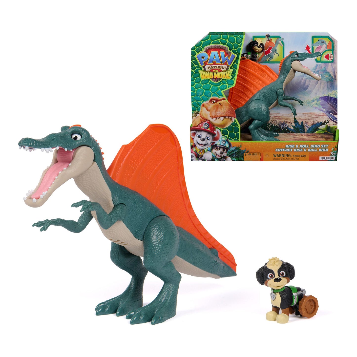 Paw Patrol Dino Movie Rise & Roll Dino set
