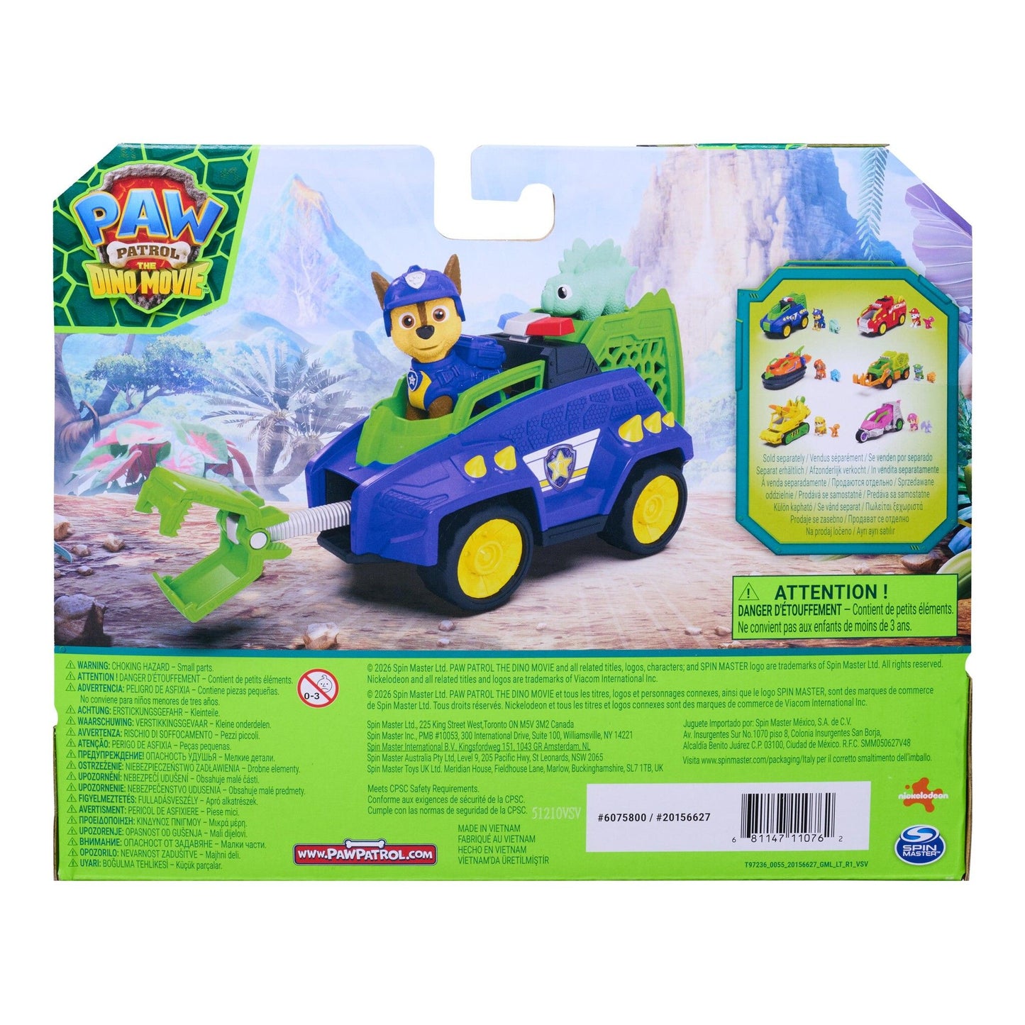 Paw Patrol Dino Movie Vehicle Assorted