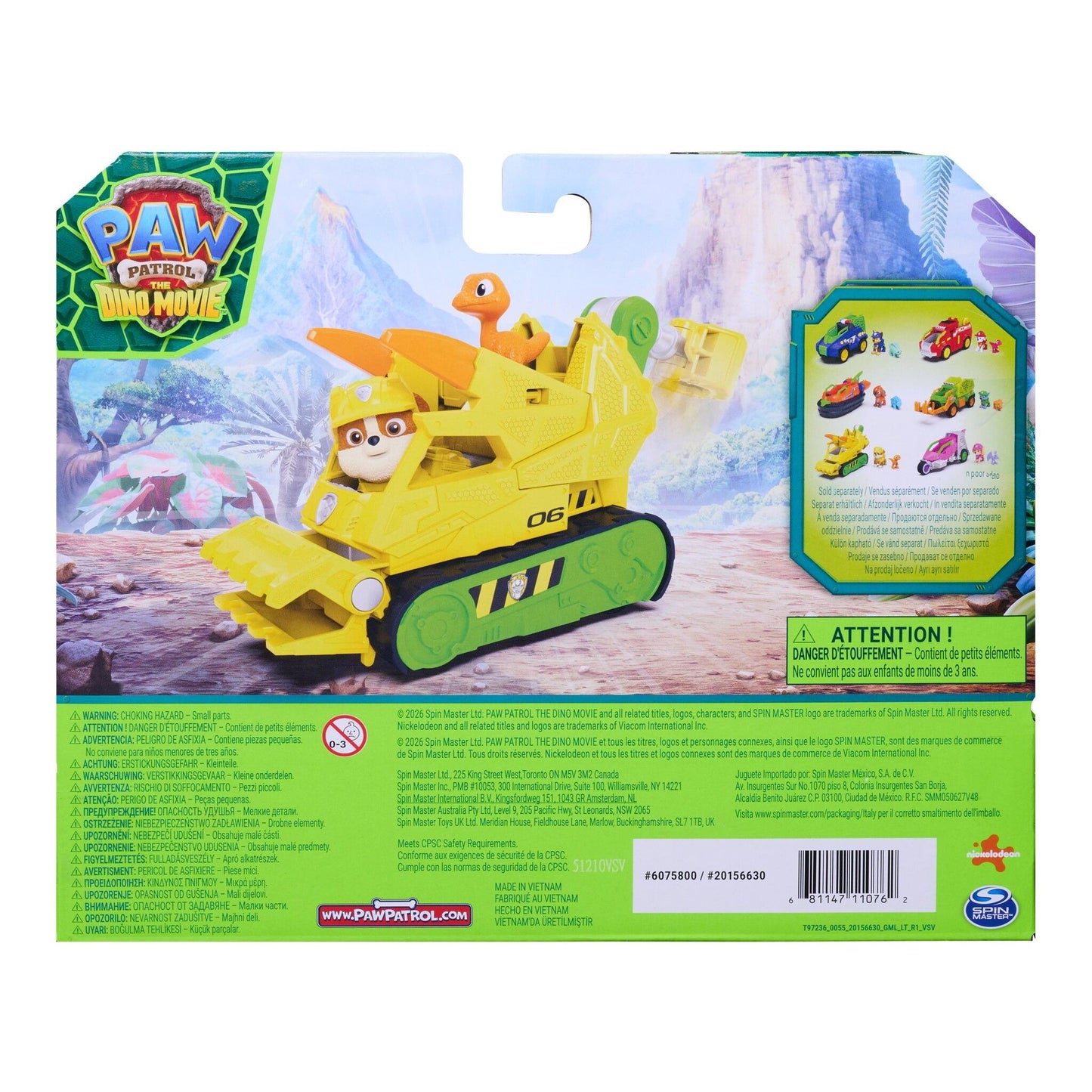Paw Patrol Dino Movie Vehicle Assorted