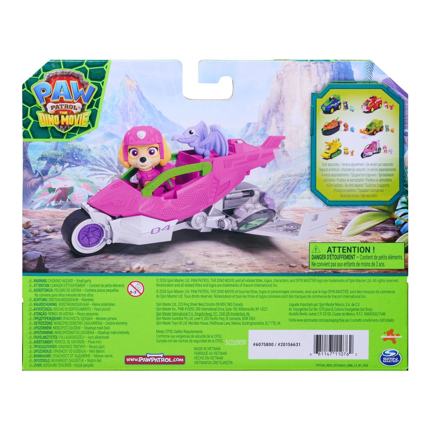 Paw Patrol Dino Movie Vehicle Assorted